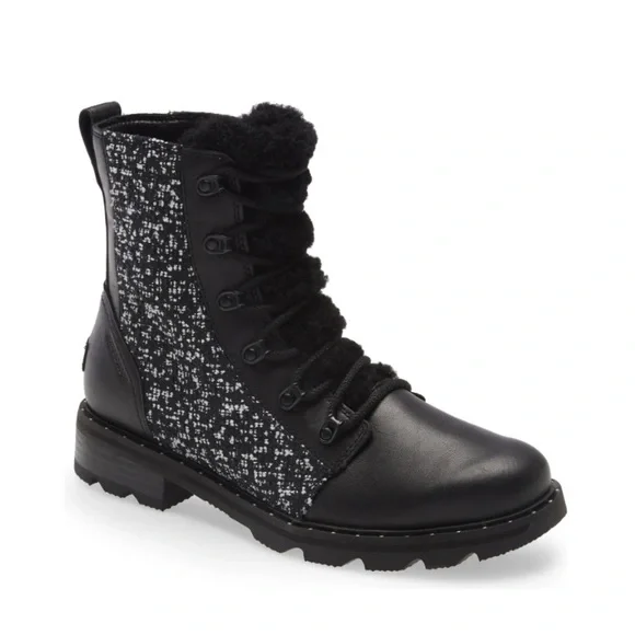 New Sorel Lennox Genuine Shearling Waterproof Lace-Up Boot - Picture 3 of 12